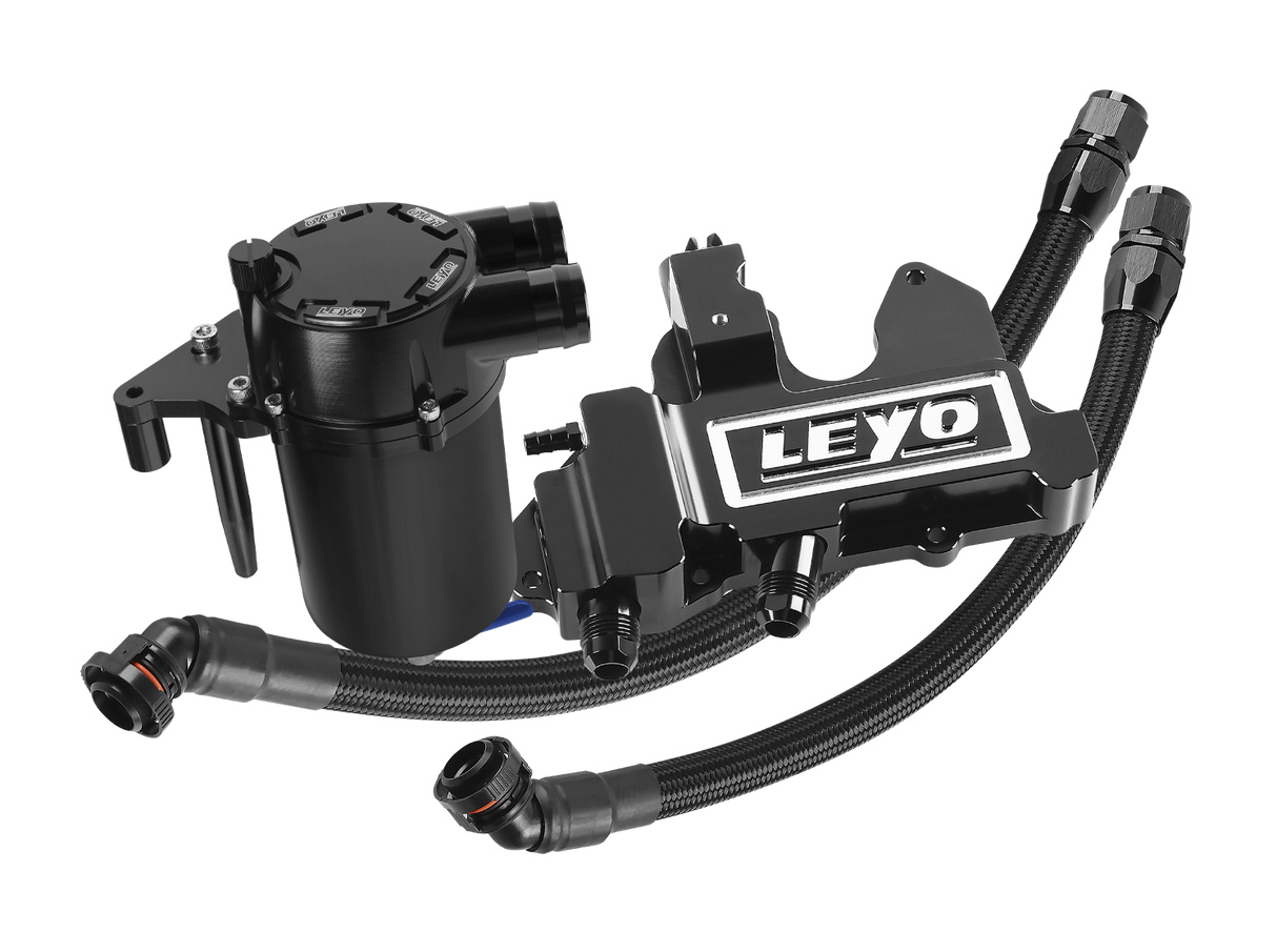 LEYO Motorsport | Oil Catch Can Kit (Black)