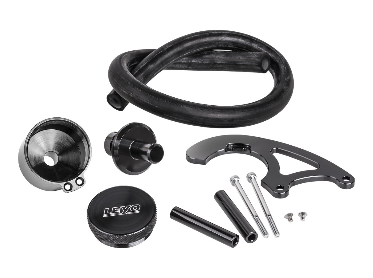 LEYO Motorsport | Oil Catch Can Kit PLUS (Black)