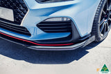 i30N Hatch PD (2018-2020) Front Lip Splitter & Reinforcement Brackets (GLOSS BLACK)