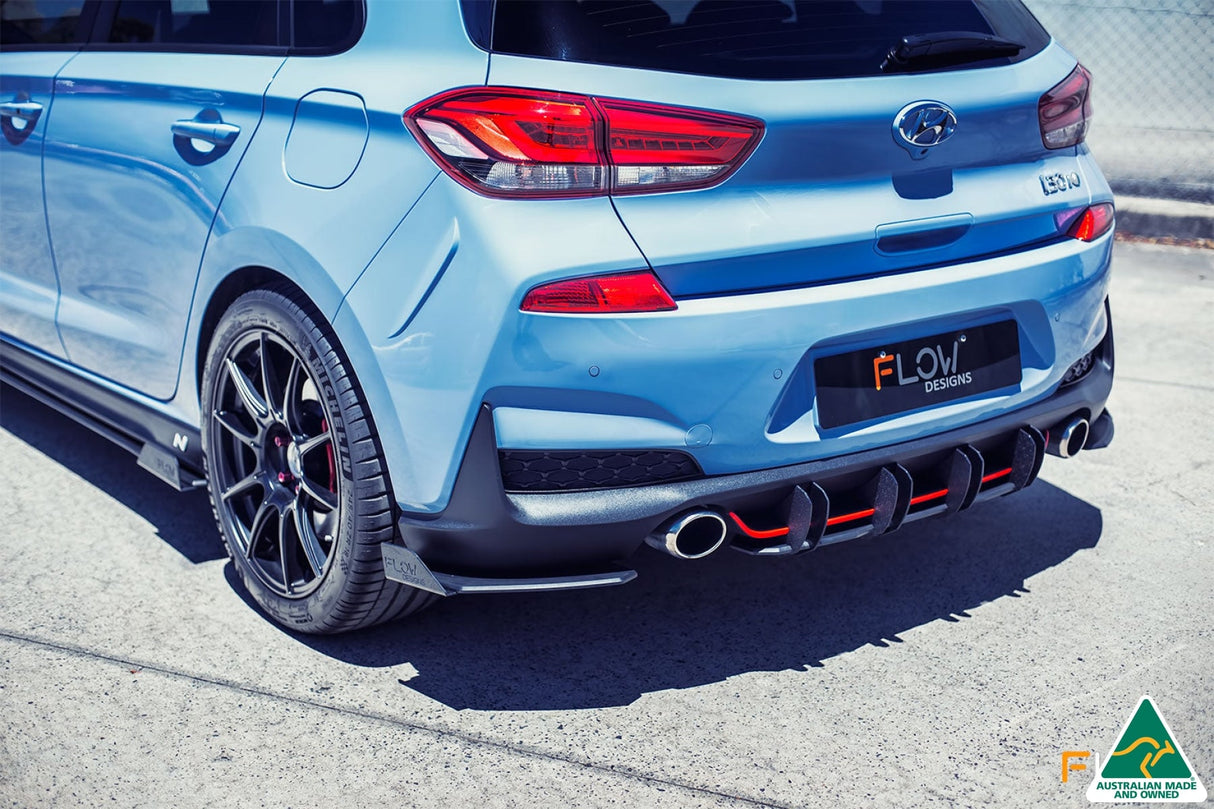 i30N Hatch PD (2018-2020) Flow-Lock Rear Diffuser (GLOSS BLACK)