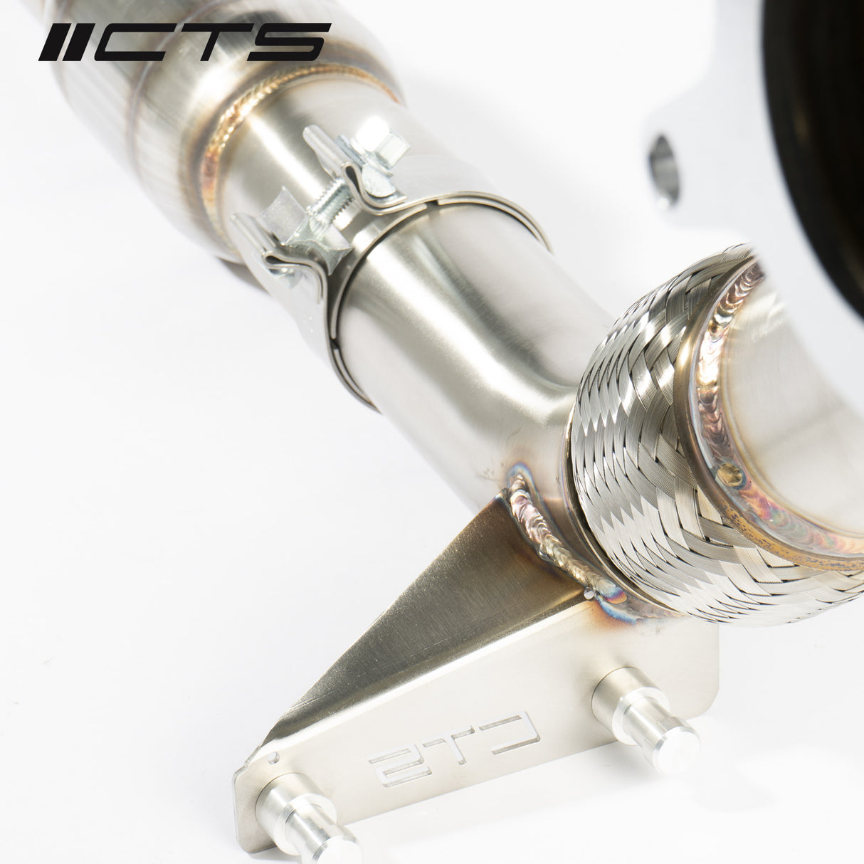 CTS Turbo | Downpipe with High-Flow Cat (MK6R, TT-S, S3 8P)