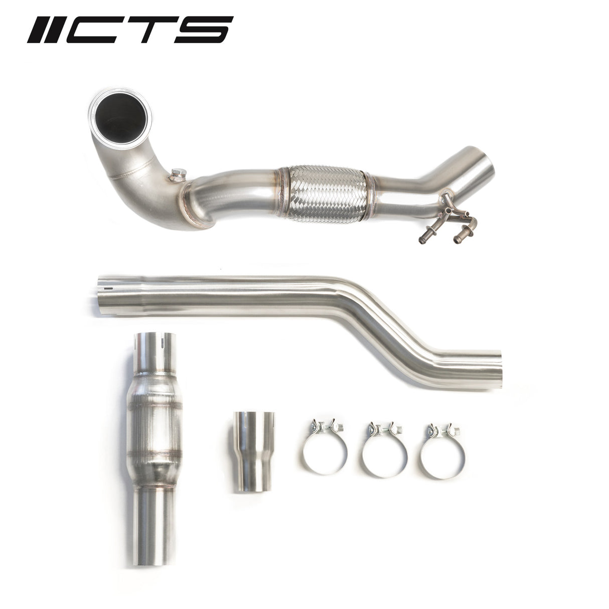 CTS Turbo | Downpipe with High-Flow Cat (MK7 Golf R/Audi S3 8V)