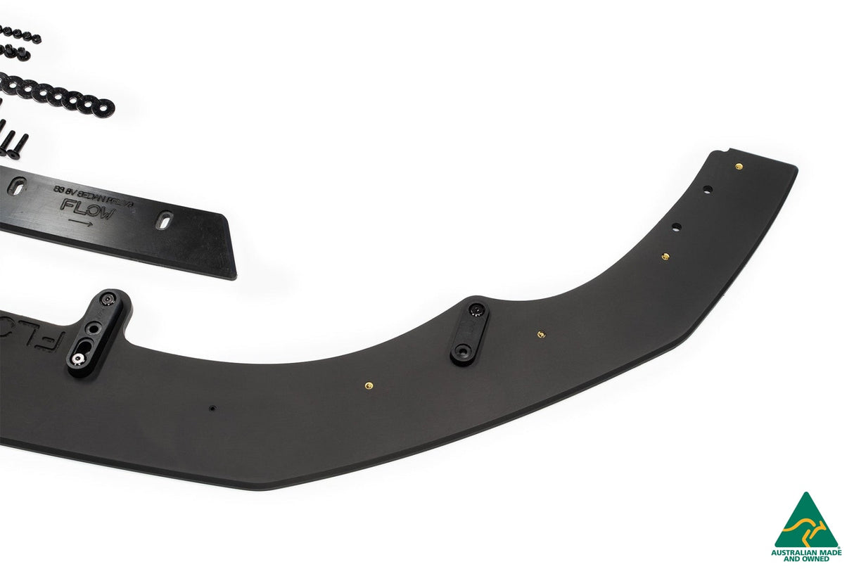 S3 8V Sedan PFL Front Lip Splitter V3 & Mounting Brace