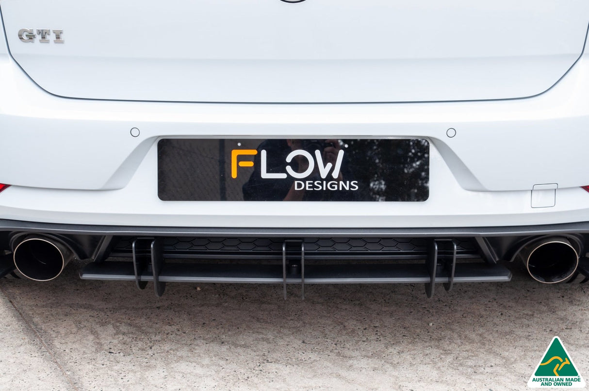 VW MK7.5 Golf GTI Rear Valance & Flow-Lock Diffuser Fins | Flow Designs Australia