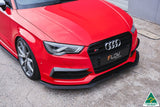 S3 8V Sedan PFL Front Lip Splitter V3 & Mounting Brace