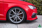 S3 8V Sedan PFL Front Lip Splitter V3 & Mounting Brace