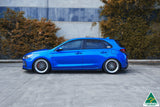 i30 SR Hatch (2017-2018) Side Skirt Splitters (Pair) (GLOSS BLACK)