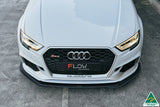 RS3 8V Sedan FL Front Lip Splitter & Stainless Steel Mounting Brace