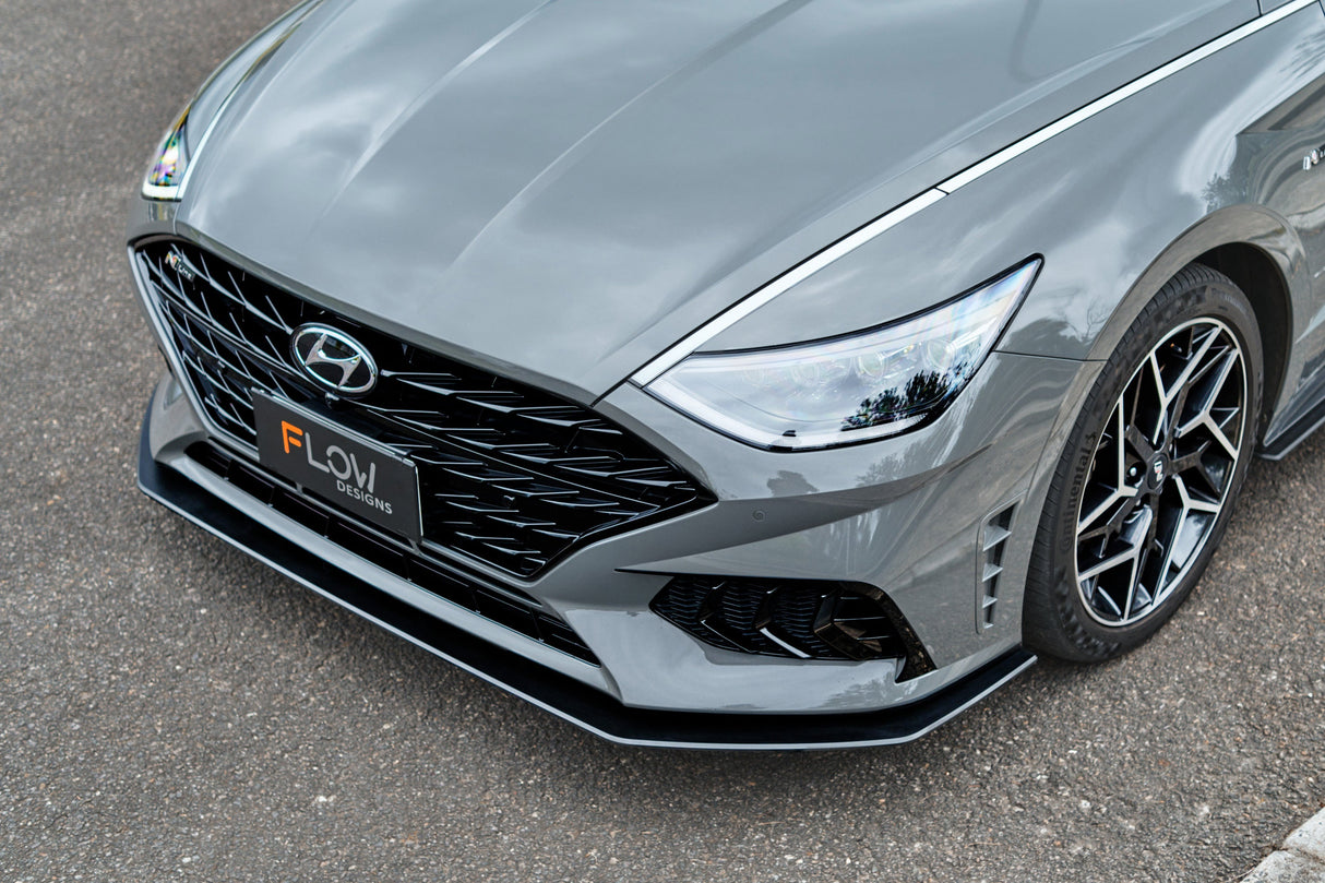 DN8 Sonata N Line 2020-2023 Front Lip Splitter & Reinforcement Bracket (GLOSS BLACK)