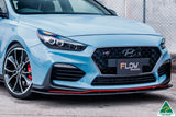 i30N Hatch PD (2018-2020) Front Lip Splitter & Reinforcement Brackets (GLOSS BLACK)