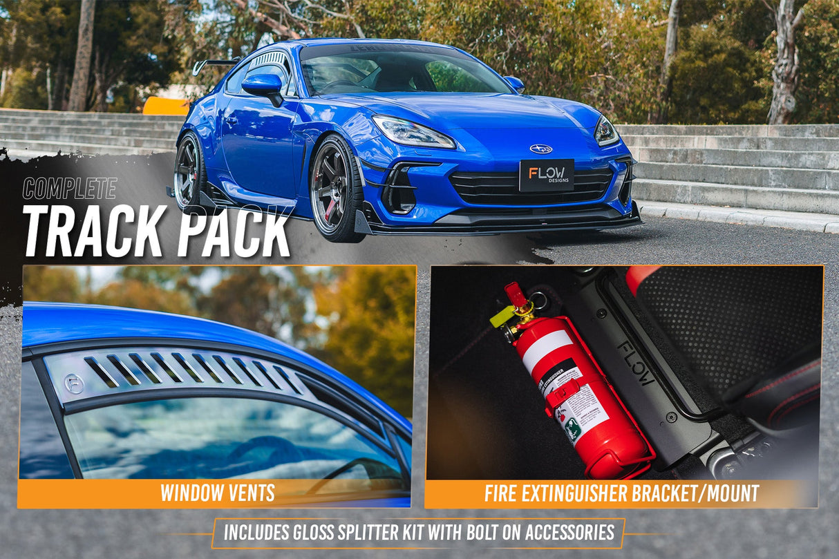 ZD8 BRZ STI Full Lip Splitter Set (GLOSS BLACK)