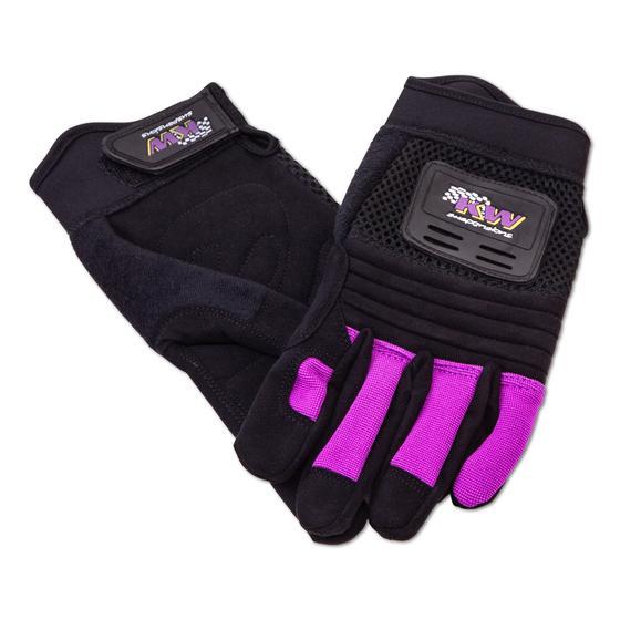 KW Mechanic Gloves - Black Purple L - ModsDirect