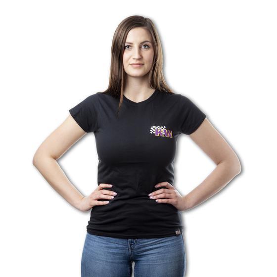 KW Basic Womens T-Shirt - Black XL - ModsDirect