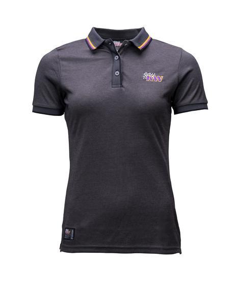 KW Womens Polo-Shirt - Grey XS - ModsDirect