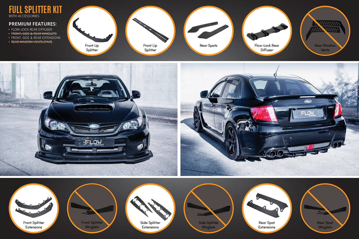 Impreza WRX / STI G3 Sedan FL Full Lip Splitter Set