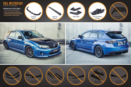 Impreza WRX / STI G3 Hatch (FL) Full Lip Splitter Set