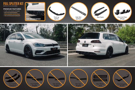 MK7.5 Golf R Wagon Full Lip Splitter Set