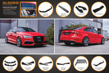 S3 8V Sedan PFL V3 Full Lip Splitter Set