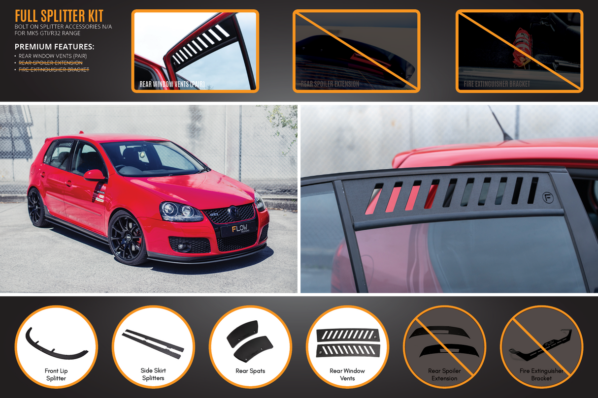 MK5 Golf GTI Full Lip Splitter Set