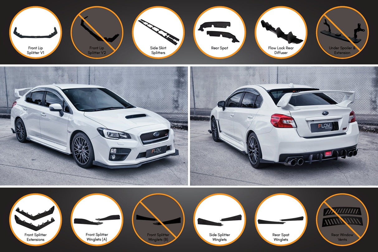 VA WRX/STI Full Lip Splitter Set