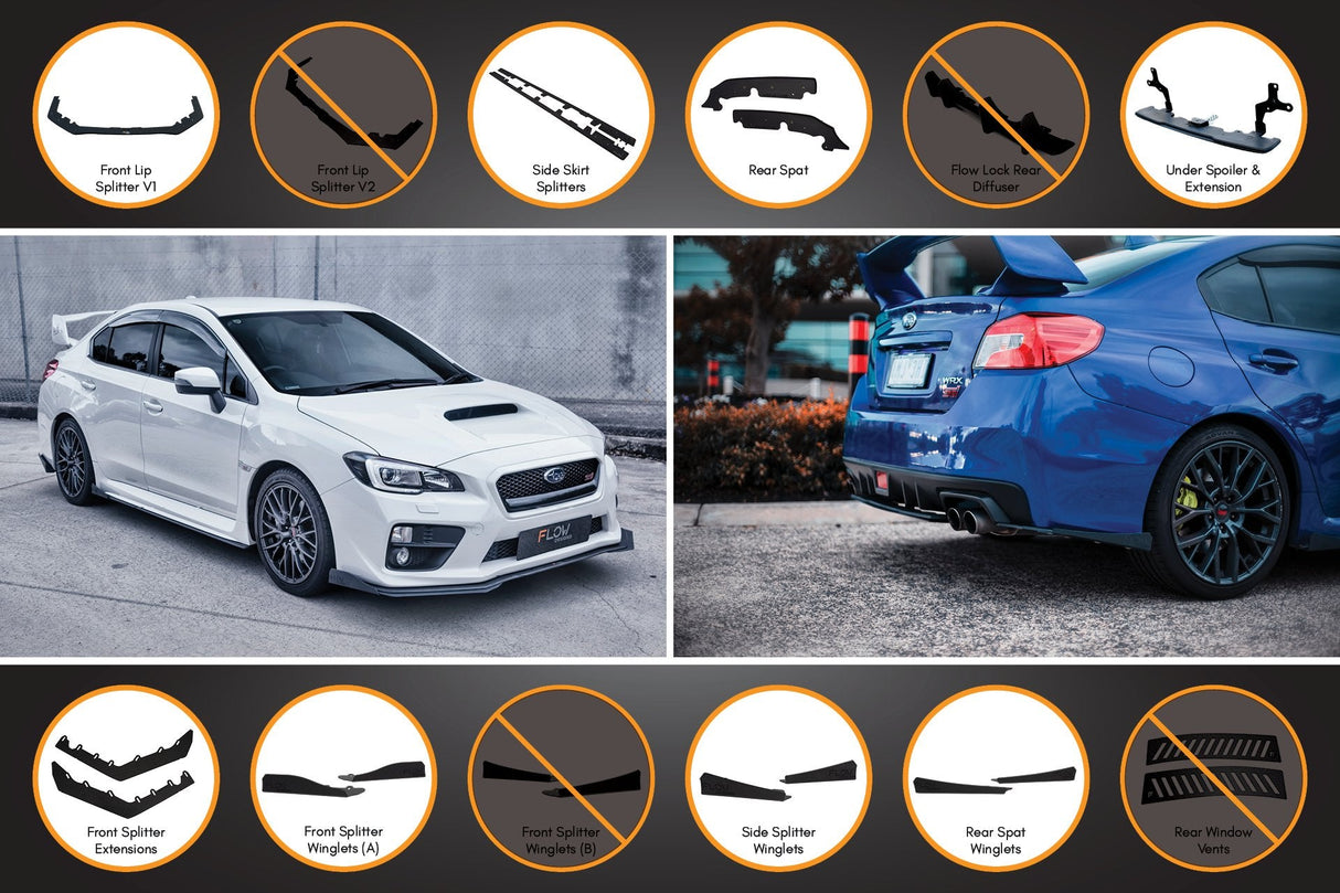 VA WRX/STI Full Lip Splitter Set