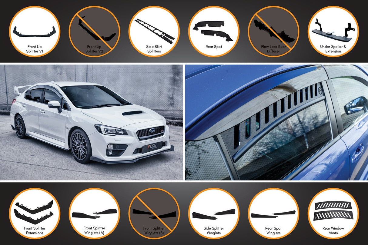 VA WRX/STI Full Lip Splitter Set