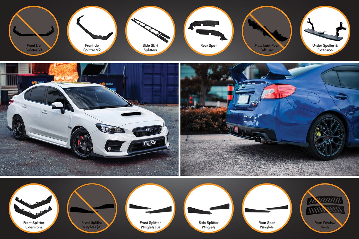 VA WRX/STI Full Lip Splitter Set