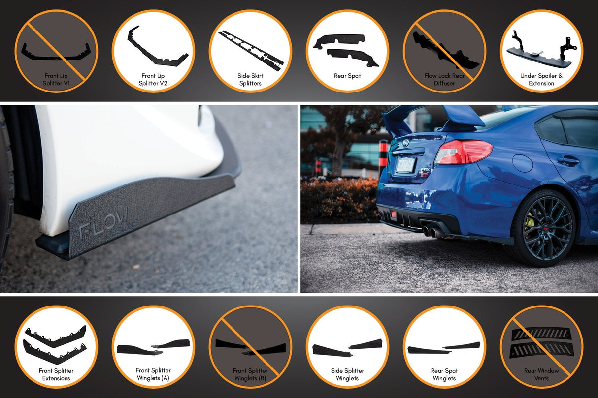 VA WRX/STI Full Lip Splitter Set