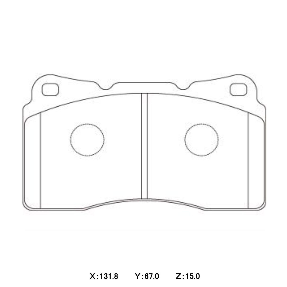 MSB Brake Pad Shim for STI/EVO Brembo 4-pot front brake pads