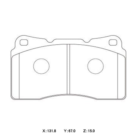 MSB Brake Pad Shim for STI/EVO Brembo 4-pot front brake pads