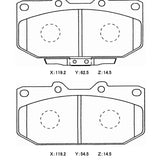 MSB Brake Pad Shim for Nissan/Subaru Sumitomo 4-pot front caliper