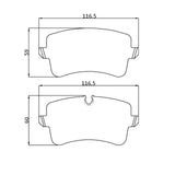 WinmaX W3 Performance Trackday Brake Pads Audi A4 (8K_) REAR - ModsDirect