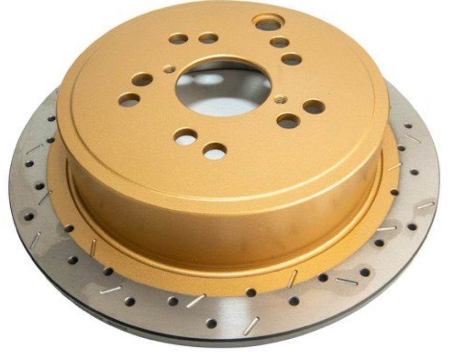 DBA | 42659XS-10 4000 Series Cross Drilled / Slotted Rear Rotors PAIR (Gold)