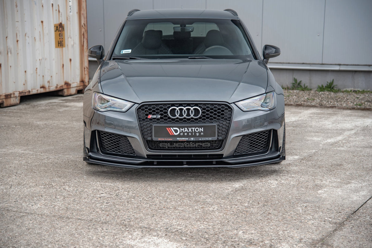 MAXTON DESIGN | Racing Durability Front Splitter + Flaps (PFL Audi RS3 8V Sportback)