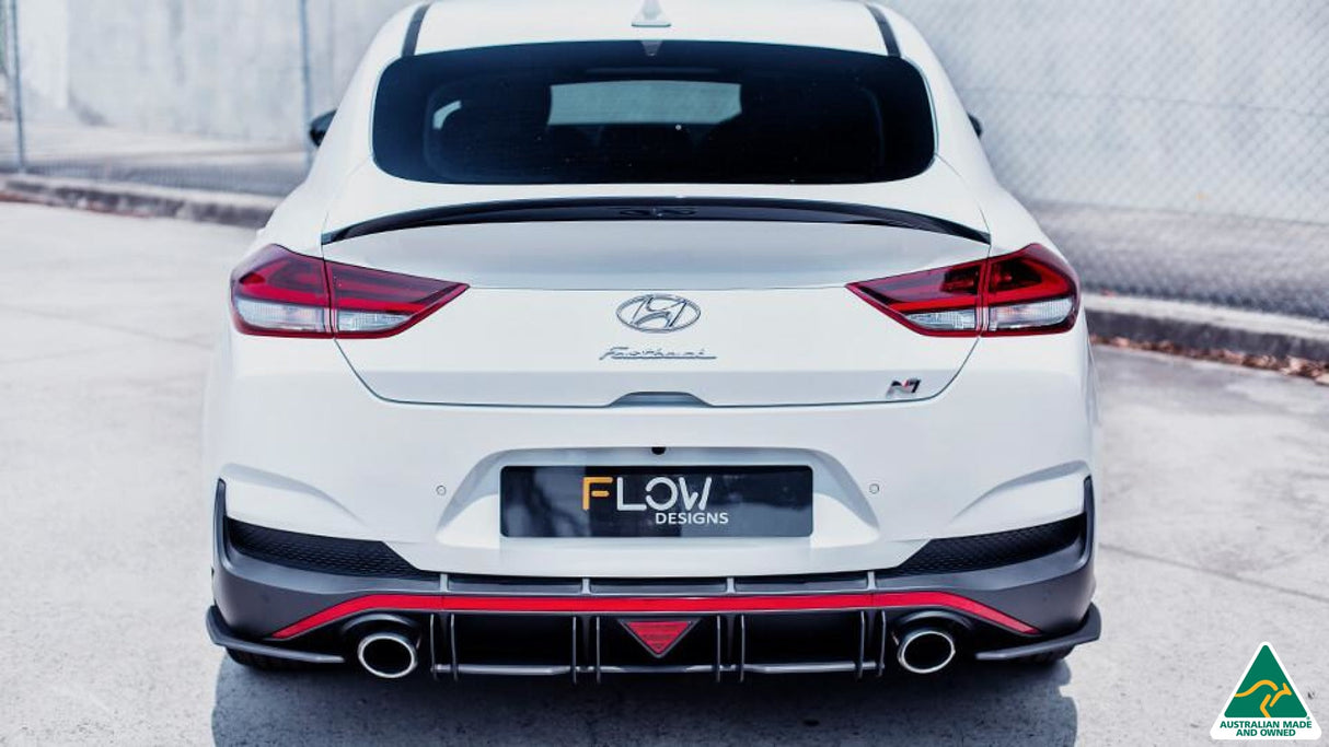 White Hyundai i30N Fastback Rear Diffuser