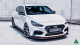 White Hyundai i30N Fastback Front Lip Splitter