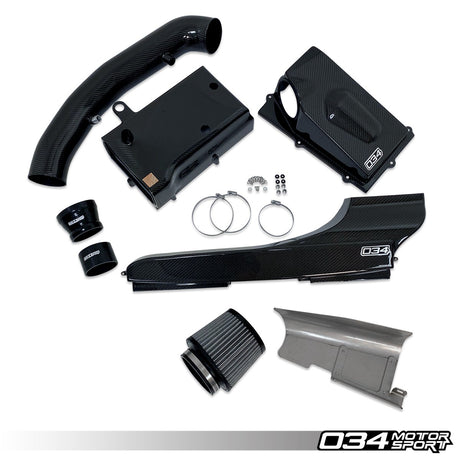 034Motorsport | 4'' Carbon Fiber Closed-top Cold Air Intake Bundle (Audi RS3 8V / TTRS 8S)